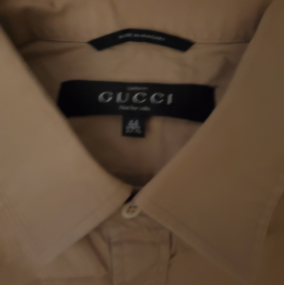 Gucci Other - Gucci mens tan dress shirt new no tags size 44